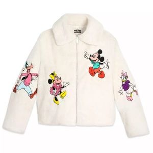 Mickey Mouse and Friends Faux Fur Jacket for Adults BRAND NEW